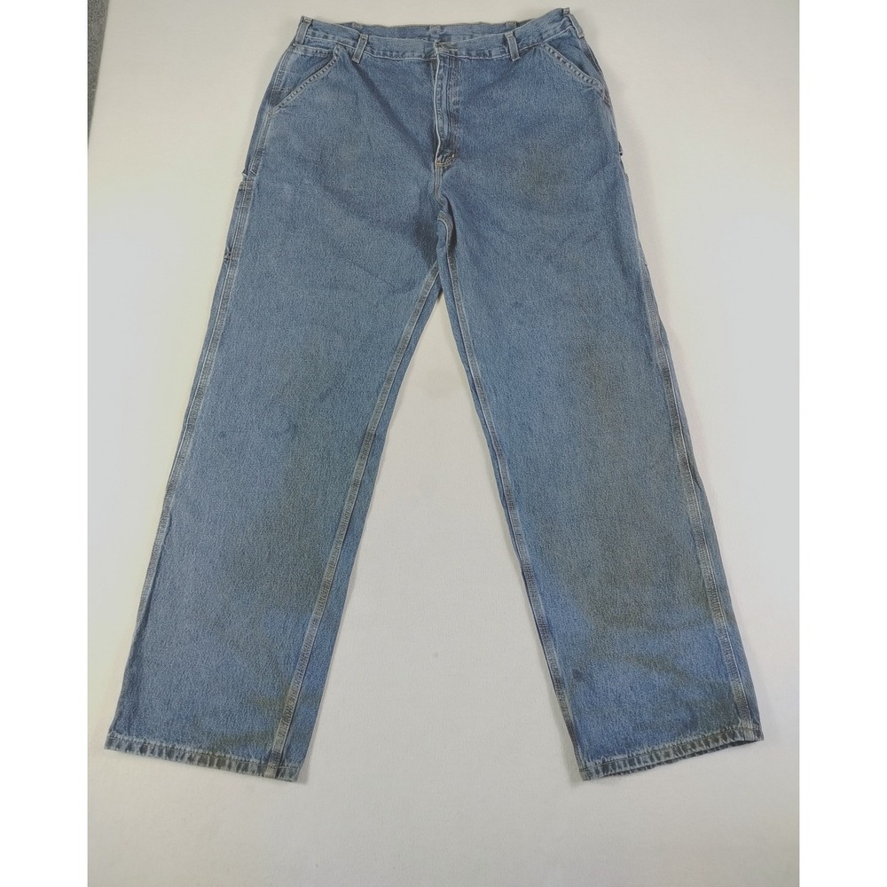 Carhartt Jeans Mens 40 Blue B13 Original Dungaree Fit Carpenter Work Denim Loose
